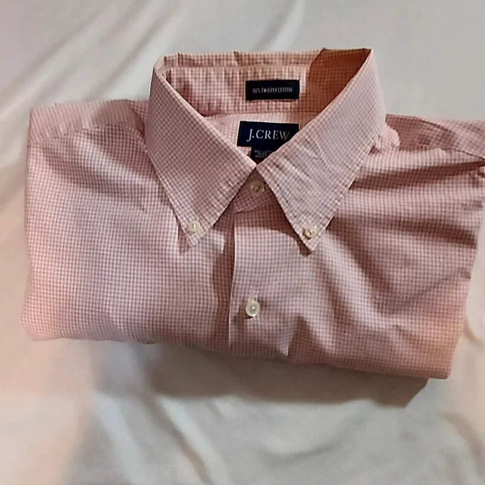 J Crew Mens Red Check Shirt 80
